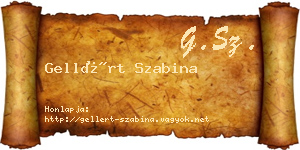 Gellért Szabina névjegykártya