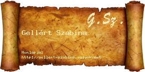 Gellért Szabina névjegykártya